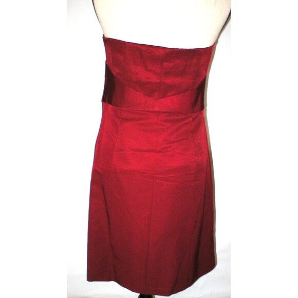 New Womens Party The Limited Dress Dark Red Strapless 4 Date Dinner Wedding Gues - Picture 6 of 12